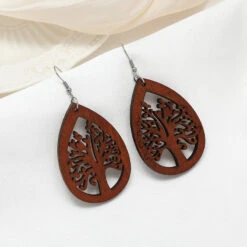Retro Geometric Hollow Wooden Earrings Set Wholesale Nihaojewelry -Cheap Jewelry Store 1427106938176540672