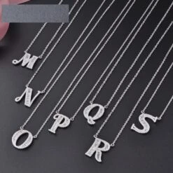 Korean Fashion 26 English Letter Necklace S925 Silver Personality Necklace Wholesale -Cheap Jewelry Store 1458256046844940288 1