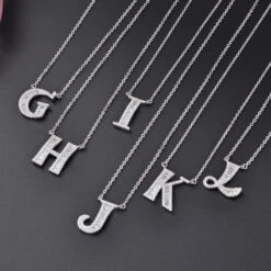 Korean Fashion 26 English Letter Necklace S925 Silver Personality Necklace Wholesale -Cheap Jewelry Store 1458256064297439232