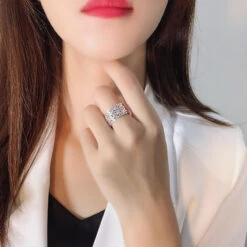 Korean S925 Silver Simple Irregular Geometric Texture Texture Open Ring Wholesale -Cheap Jewelry Store 1458276761329602560