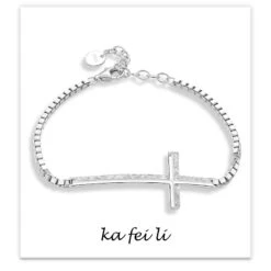 Sl006 Korean Style S925 Silver Bracelet Women's Graceful And Fashionable Texture Cross Bracelet Personality Hand Jewelry -Cheap Jewelry Store 1458278240450908160 1