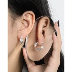 Korean Niche Design Sense Simple Geometric Multi-layer Circle S925 Sterling Silver Earrings 11 Korean Niche Design Sense Simple Geometric Multi-layer Circle S925 Sterling Silver Earrings -Cheap Jewelry Store 1458286792561266688