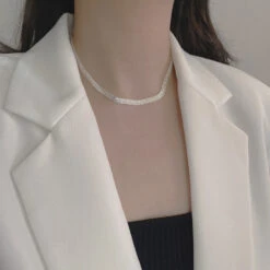 Korea 925 Sterling Silver Four-row Chain Necklace Wholesale -Cheap Jewelry Store 1458307264912953344