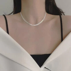 Korea 925 Sterling Silver Four-row Chain Necklace Wholesale -Cheap Jewelry Store 1458307272928268288