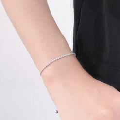 S925 Sterling Silver Small Square Full Diamond Bracelet Wholesale -Cheap Jewelry Store 1460445144334602240