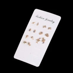 Fashion Rhinestone Skull Butterfly Snake 7 Pairs Earrings Set -Cheap Jewelry Store 1496026210759741440