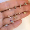 Fashion Simple Color Diamond 5 Pairs Of Earrings Alloy Earrings -Cheap Jewelry Store 1501014503083610112