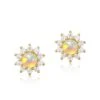 Korean Style Cute Simple Star S925 Silver Inlaid Opal Earrings Female Wholesale -Cheap Jewelry Store 1503914297061937152