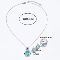 Fashion Geometric Copper Plating Inlay Zircon Rings Earrings Necklace 1 Set -Cheap Jewelry Store 1545672351901945856