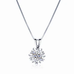Wholesale Fashion Geometric Sterling Silver Moissanite Pendant Necklace -Cheap Jewelry Store 1557892832864374784