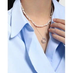 Fashion Irregular Sterling Silver Choker Pearl Plating 925 Silver Necklaces -Cheap Jewelry Store 1557897057971343360