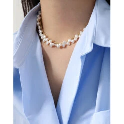 Fashion Irregular Sterling Silver Choker Pearl Plating 925 Silver Necklaces -Cheap Jewelry Store 1557897243175030784