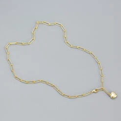 Fashion Heart Shape Silver Necklace Patchwork Stainless Steel Necklaces -Cheap Jewelry Store 1557901976556146688