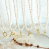 Simple Style Letter Titanium Steel Pearl Plating Pendant Necklace -Cheap Jewelry Store 1569157918073425920