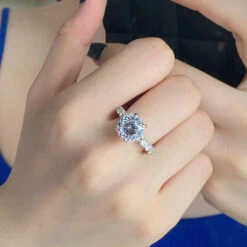 Elegant Geometric Sterling Silver Plating Zircon Rings -Cheap Jewelry Store 1573224651671343104