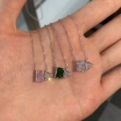 Fashion Square Heart Shape Sterling Silver Plating Inlay Zircon Pendant Necklace 1 Piece -Cheap Jewelry Store 1580891963153059840