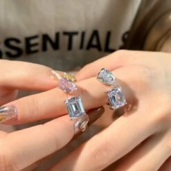 Fashion Square Water Droplets Sterling Silver Plating Inlay Zircon Open Ring 1 Piece 11 Fashion Square Water Droplets Sterling Silver Plating Inlay Zircon Open Ring 1 Piece -Cheap Jewelry Store 1584392173401542656