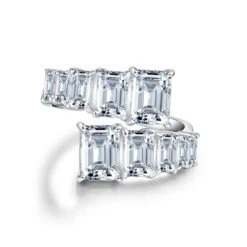 Fashion Geometric Sterling Silver Inlay Zircon Open Ring 1 Piece -Cheap Jewelry Store 1591266068226248704