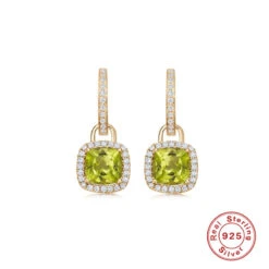 INS Style Square Sterling Silver Inlay Zircon Drop Earrings 1 Pair -Cheap Jewelry Store 1594859979842654208 1