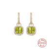 INS Style Square Sterling Silver Inlay Zircon Drop Earrings 1 Pair -Cheap Jewelry Store 1594859979842654208