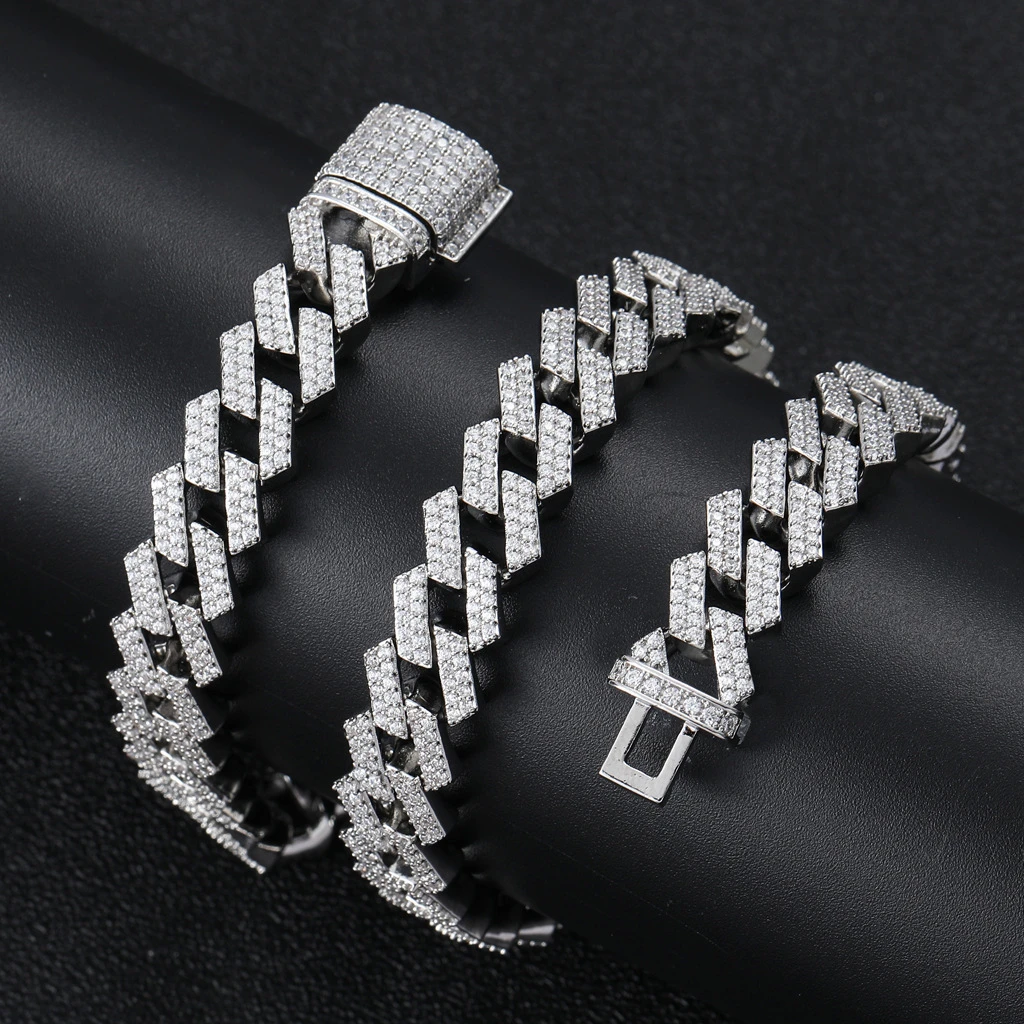 Hip-Hop Fashion Geometric Copper Inlay Zircon Necklace 5 Hip-Hop Fashion Geometric Copper Inlay Zircon Necklace - Image 3