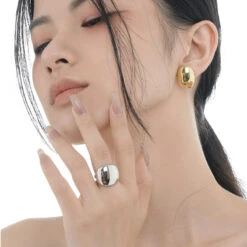 Fashion Geometric Sterling Silver Plating Open Ring 1 Piece -Cheap Jewelry Store 1600422951348473856