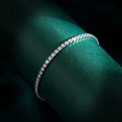 Fashion Solid Color S925 Silver Inlay Zircon Bracelets 1 Piece -Cheap Jewelry Store 1601188368232878080