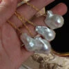 Retro Irregular Natural Freshwater Pearl Plating Pendant Necklace 1 Piece -Cheap Jewelry Store 1602874338124632064