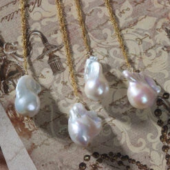 Retro Irregular Natural Freshwater Pearl Plating Pendant Necklace 1 Piece -Cheap Jewelry Store 1602874341077422080