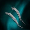 Fashion Tassel Sterling Silver Inlay Zircon Drop Earrings 1 Pair -Cheap Jewelry Store 1603686863082754048