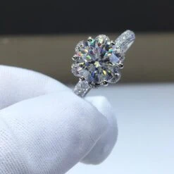 Fashion Simple Style Geometric Sterling Silver Diamond Artificial Diamond Rings -Cheap Jewelry Store 1605387565073043456