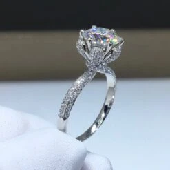 Fashion Simple Style Geometric Sterling Silver Diamond Artificial Diamond Rings -Cheap Jewelry Store 1605387591593627648 1