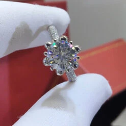 Fashion Simple Style Geometric Sterling Silver Diamond Artificial Diamond Rings -Cheap Jewelry Store 1605387597922832384