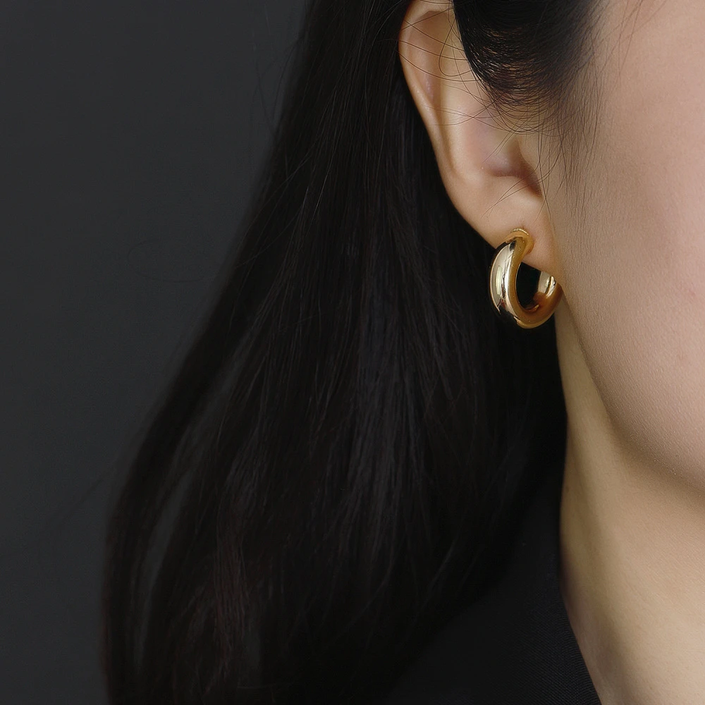 Fashion Geometric Sterling Silver Plating Ear Studs 1 Pair 6 Fashion Geometric Sterling Silver Plating Ear Studs 1 Pair - Image 4