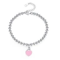 Sweet Heart Shape Sterling Silver Plating Bracelets 10 Sweet Heart Shape Sterling Silver Plating Bracelets -Cheap Jewelry Store 1607278312474939392