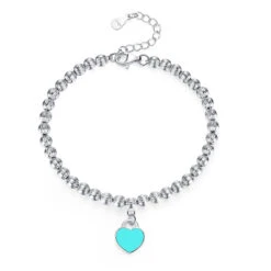 Sweet Heart Shape Sterling Silver Plating Bracelets 11 Sweet Heart Shape Sterling Silver Plating Bracelets -Cheap Jewelry Store 1607278393307566080 1