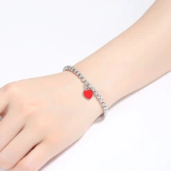 Sweet Heart Shape Sterling Silver Plating Bracelets 8 Sweet Heart Shape Sterling Silver Plating Bracelets -Cheap Jewelry Store 1607278515517001728