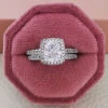 Fashion Square Sterling Silver Inlay Artificial Diamond Rings 1 Piece -Cheap Jewelry Store 1607971793866461184