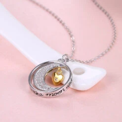 Simple Style Star Moon Sterling Silver Plating Zircon Pendant Necklace 1 Piece -Cheap Jewelry Store 1608401087449141248 1