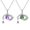 1 Piece Simple Style Eye Sterling Silver Plating Austrian Crystal Pendant Necklace -Cheap Jewelry Store 1608401173977632768