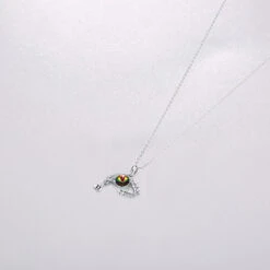 1 Piece Simple Style Eye Sterling Silver Plating Austrian Crystal Pendant Necklace -Cheap Jewelry Store 1608401174623555584