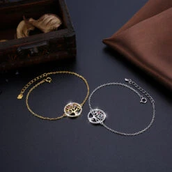 Simple Style Tree Sterling Silver Plating Artificial Crystal Bracelets -Cheap Jewelry Store 1608401175999287296