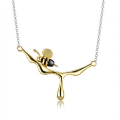 Simple Style Bee Sterling Silver Plating Necklace 1 Piece -Cheap Jewelry Store 1608401241413652480