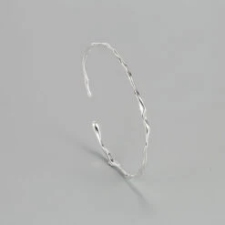 Simple Style Geometric Sterling Silver Polishing Bangle 1 Piece -Cheap Jewelry Store 1610115998449537024