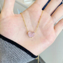 Fashion Heart Shape Sterling Silver Plating Zircon Pendant Necklace -Cheap Jewelry Store 1612330742413660160 1