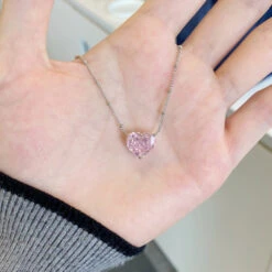 Fashion Heart Shape Sterling Silver Plating Zircon Pendant Necklace -Cheap Jewelry Store 1612330759006326784