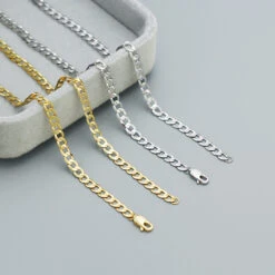 Hip-Hop Solid Color Sterling Silver Plating Necklace 1 Piece -Cheap Jewelry Store 1620382049108103168