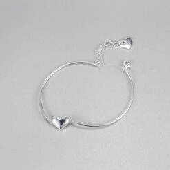 Fashion Heart Shape Silver Plating Bracelets 1 Piece -Cheap Jewelry Store 1620674265802215424