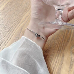 Fashion Heart Shape Silver Plating Bracelets 1 Piece -Cheap Jewelry Store 1620674379572711424