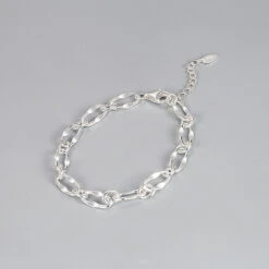 Fashion Solid Color Silver Plating Bracelets 1 Piece
